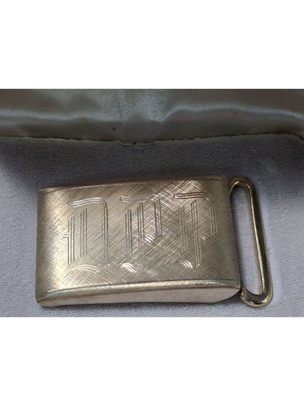 Anson 12K Gold Filled Belt Buckle DPP Monogram Mid Century Vintage